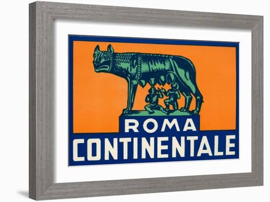 Romulus and Remus Suckling Wolf-null-Framed Art Print