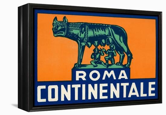 Romulus and Remus Suckling Wolf-null-Framed Stretched Canvas