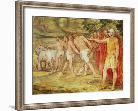 Romulus Marking the Limits of Rome, from the Sala Dei Horatii E Curatii-Guiseppe Cesari-Framed Giclee Print