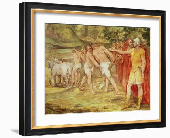 Romulus Marking the Limits of Rome, from the Sala Dei Horatii E Curatii-Guiseppe Cesari-Framed Giclee Print