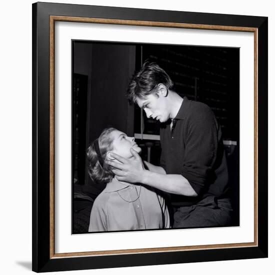 Romy Schneir and Alain Delon Sharing a Moment, 1960'S-Marcel Begoin-Framed Photographic Print