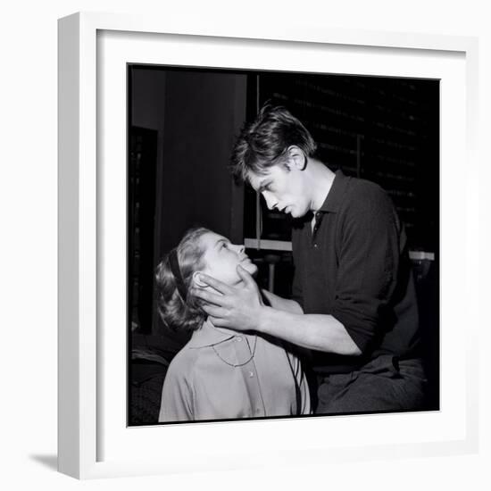 Romy Schneir and Alain Delon Sharing a Moment, 1960'S-Marcel Begoin-Framed Photographic Print