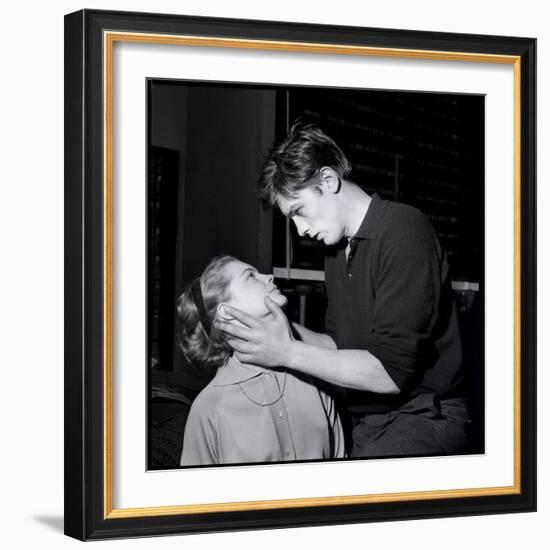 Romy Schneir and Alain Delon Sharing a Moment, 1960'S-Marcel Begoin-Framed Photographic Print