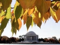 Fall Foliage Frames the Jefferson Memorial on the Tidal Basin Near the White House-Ron Edmonds-Photographic Print