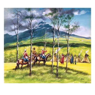 Mountie, James Walsh, Meeting Sitting Bull to Persuade Him of the Need for Peace