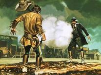 Wyatt Earp at Work in Dodge City-Ron Embleton-Giclee Print