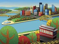 Pittsburgh Incline Autumn Pop-Ron Magnes-Giclee Print