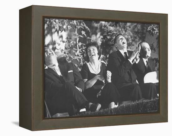 Ronald Reagan and His Wife with Actor Don DeFore at an Anti Communist Rally-Ralph Crane-Framed Premier Image Canvas