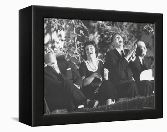 Ronald Reagan and His Wife with Actor Don DeFore at an Anti Communist Rally-Ralph Crane-Framed Premier Image Canvas