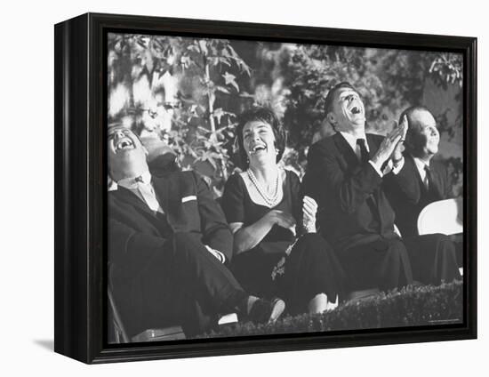 Ronald Reagan and His Wife with Actor Don DeFore at an Anti Communist Rally-Ralph Crane-Framed Premier Image Canvas