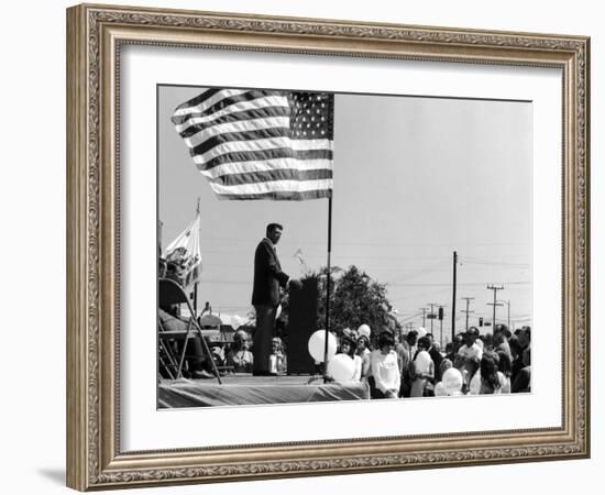 Ronald Reagan Campaigning for Governor of California-null-Framed Photographic Print