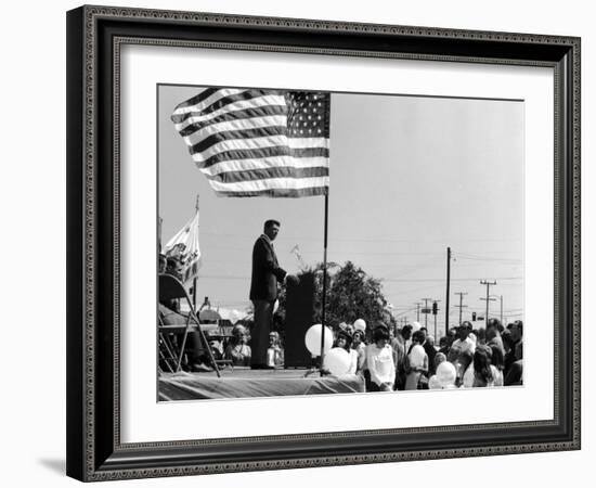 Ronald Reagan Campaigning for Governor of California-null-Framed Photographic Print