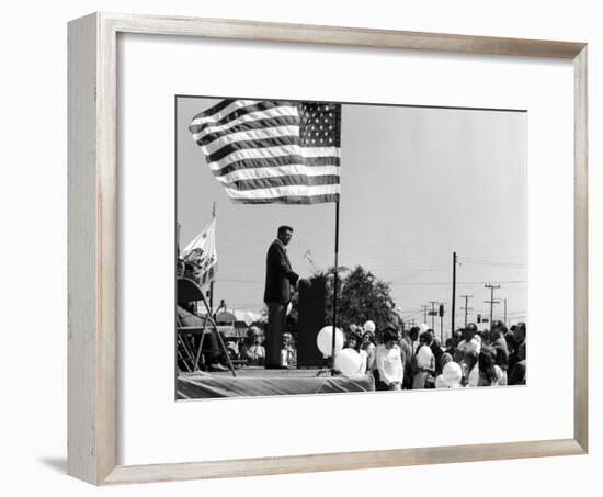 Ronald Reagan Campaigning for Governor of California-null-Framed Photographic Print