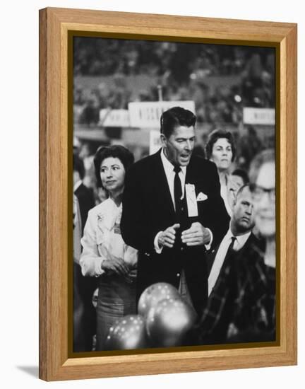 Ronald Reagan During the 1964 Repub. Convention-Ralph Crane-Framed Premier Image Canvas