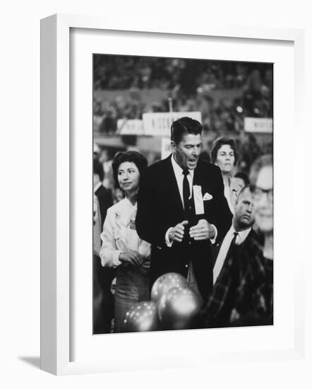 Ronald Reagan During the 1964 Repub. Convention-Ralph Crane-Framed Premium Photographic Print