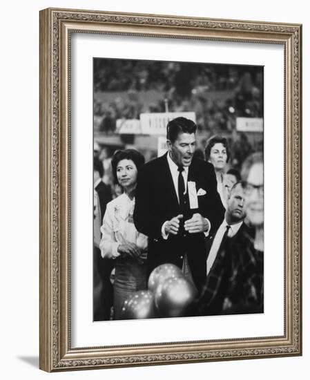 Ronald Reagan During the 1964 Repub. Convention-Ralph Crane-Framed Photographic Print