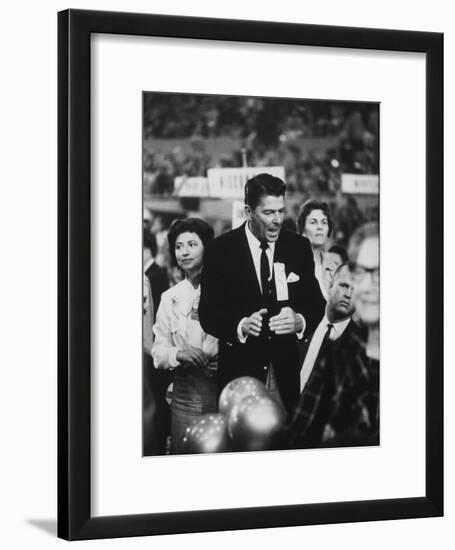 Ronald Reagan During the 1964 Repub. Convention-Ralph Crane-Framed Photographic Print