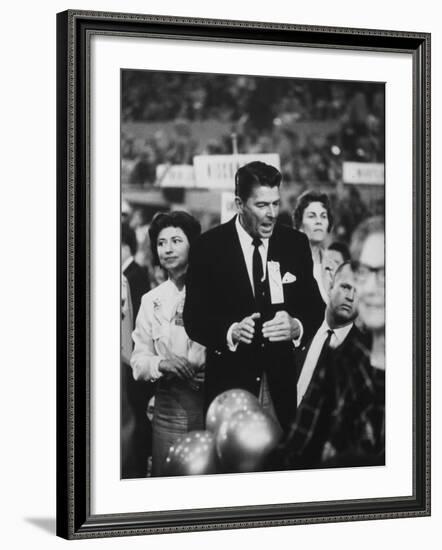 Ronald Reagan During the 1964 Repub. Convention-Ralph Crane-Framed Photographic Print