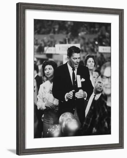 Ronald Reagan During the 1964 Repub. Convention-Ralph Crane-Framed Photographic Print