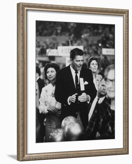 Ronald Reagan During the 1964 Repub. Convention-Ralph Crane-Framed Photographic Print