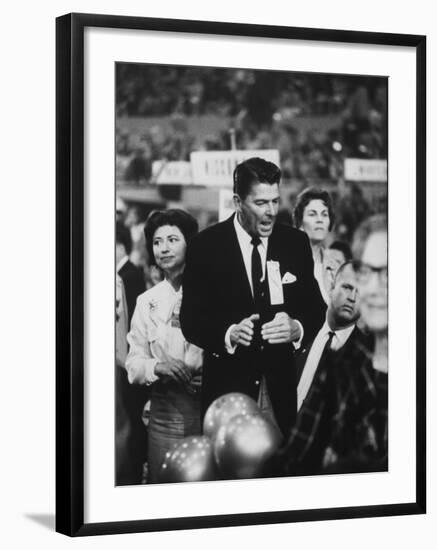 Ronald Reagan During the 1964 Repub. Convention-Ralph Crane-Framed Photographic Print