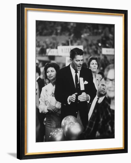 Ronald Reagan During the 1964 Repub. Convention-Ralph Crane-Framed Photographic Print
