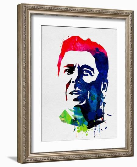 Ronald Reagan Watercolor-Lora Feldman-Framed Art Print