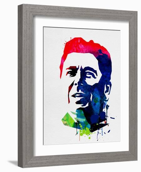 Ronald Reagan Watercolor-Lora Feldman-Framed Art Print