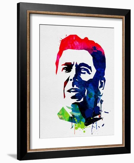 Ronald Reagan Watercolor-Lora Feldman-Framed Art Print