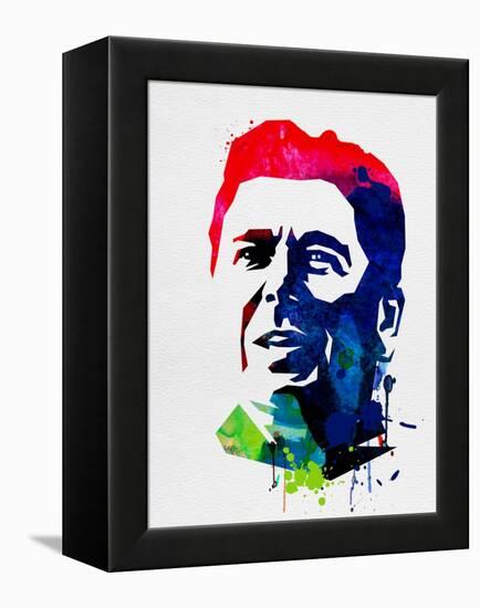 Ronald Reagan Watercolor-Lora Feldman-Framed Stretched Canvas