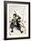 Ronin Fending off Arrows, Japanese Wood-Cut Print-Lantern Press-Framed Art Print