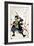 Ronin Fending off Arrows, Japanese Wood-Cut Print-Lantern Press-Framed Art Print