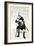 Ronin Grimacing Fiercely, Japanese Wood-Cut Print-Lantern Press-Framed Art Print