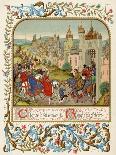 Isabella Queen of Edward II Flees to France and is Received by Charles le Bel-Ronjat-Art Print