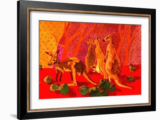 Roo Herd-John Newcomb-Framed Giclee Print