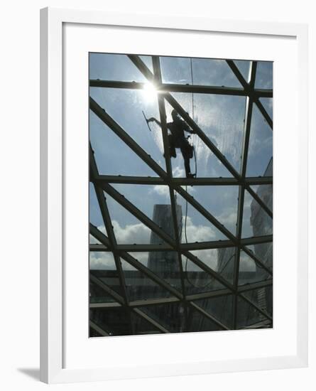 Roof Cleaning, Warsaw, Poland-null-Framed Photographic Print
