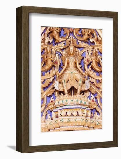 Roof detail, Wat Phra Kaew (Temple of the Emerald Buddha), Bangkok, Thailand, Southeast Asia, Asia-Godong-Framed Photographic Print