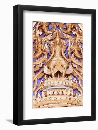 Roof detail, Wat Phra Kaew (Temple of the Emerald Buddha), Bangkok, Thailand, Southeast Asia, Asia-Godong-Framed Photographic Print