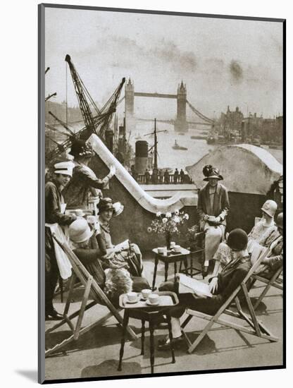Roof garden of the Langbourne Club for City women, Fishmonger Hall Street, London, c1920s-Unknown-Mounted Photographic Print