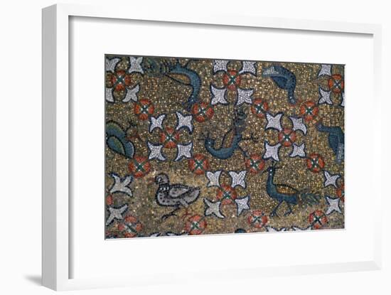 Roof mosaic of peacocks and other birds, 6th century. Artist: Unknown-Unknown-Framed Giclee Print