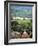 Roofs of Houses in Shaftesbury and Typical Patchwork Fields Beyond, Dorset, England, United Kingdom-Julia Bayne-Framed Photographic Print