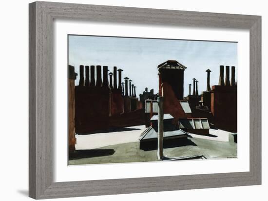 Roofs of Washington Square-Edward Hopper-Framed Giclee Print