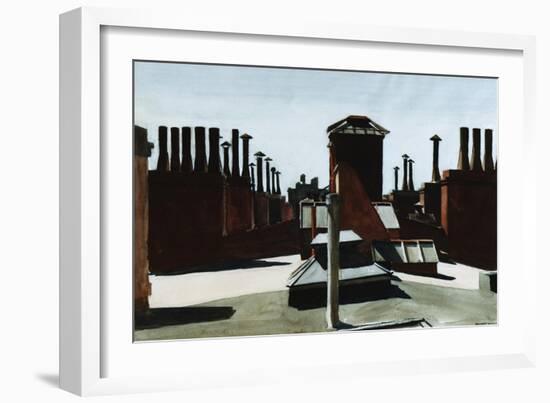 Roofs of Washington Square-Edward Hopper-Framed Giclee Print