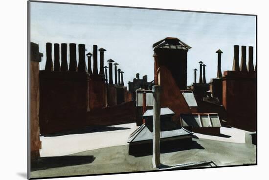 Roofs of Washington Square-Edward Hopper-Mounted Giclee Print