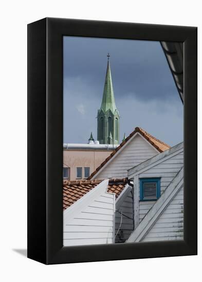 Roofs, Old Town, Stavanger, Norway-Natalie Tepper-Framed Stretched Canvas