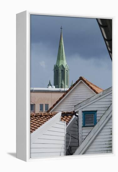 Roofs, Old Town, Stavanger, Norway-Natalie Tepper-Framed Stretched Canvas