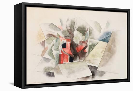 Rooftop and Fantasy, 1918 (W/C & Pencil on Paper)-Charles Demuth-Framed Premier Image Canvas