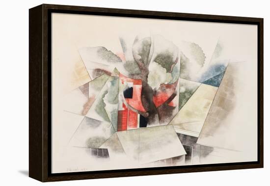 Rooftop and Fantasy, 1918 (W/C & Pencil on Paper)-Charles Demuth-Framed Premier Image Canvas