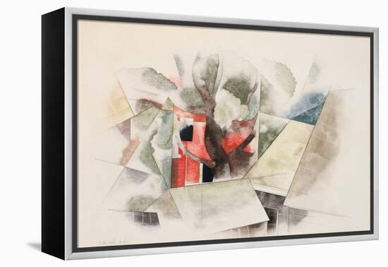 Rooftop and Fantasy, 1918 (W/C & Pencil on Paper)-Charles Demuth-Framed Premier Image Canvas