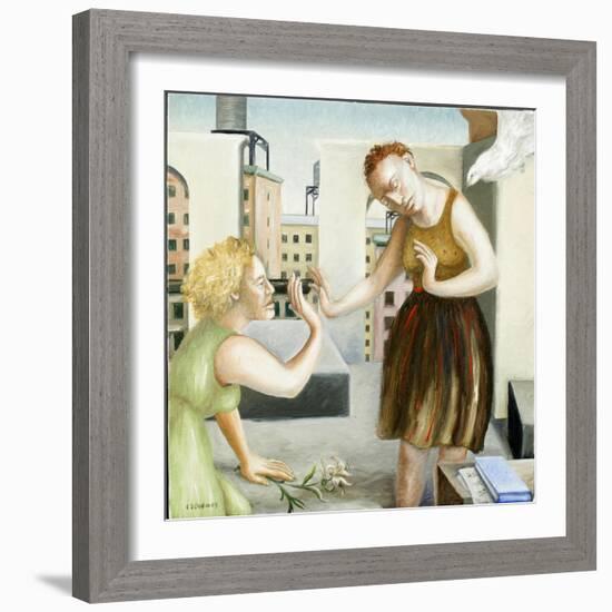 Rooftop Annunciation, 1 (Two Women) 2006-Caroline Jennings-Framed Giclee Print